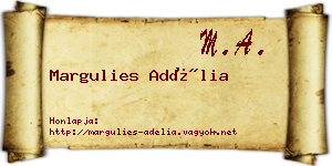 Margulies Adélia névjegykártya